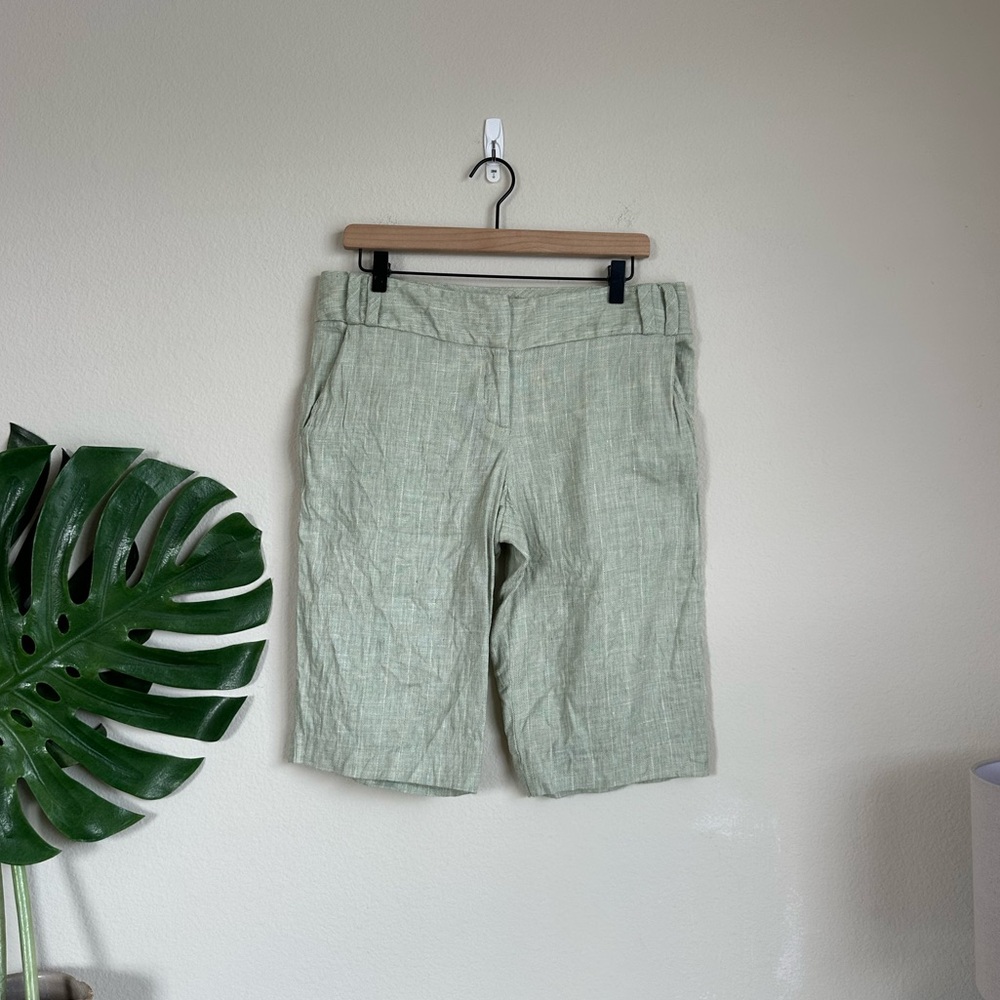Vintage Liquid Linen Silk Blend Bermuda Shorts